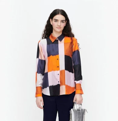 Marimekko Toiveikas Ostjakki Silk Shirt Size 36 (S) - Image 1 of 4