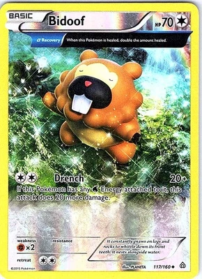 Bidoof (Alpha) 117/160 XY - Primal Clash Reverse Holo Uncommon LP-MP - Image 1 of 2