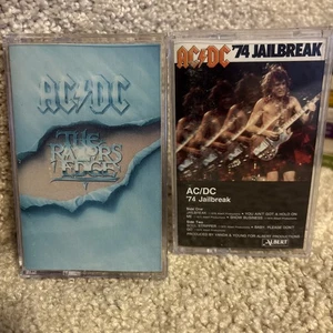 AC/DC Cassettes THE RAZORS EDGE & ‘74 JAILBREAK  - Foto 1 di 8