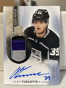 2021-22 UD THE CUP HOCKEY ALEX TURCOTTE ROOKIE AUTO PATCH 057/249 #171 - Picture 1 of 2