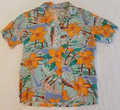 Camisa Hawaiana Diane Von Furstenberg Talla 12 Para Mujer Floral Tropical Rayón Foto 1 de 4