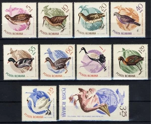 ROMANIA 1965 WILDLIFE, Fauna, MIGRATORY BIRDS MNH,OG x - Picture 1 of 1
