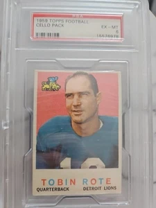 1959 Topps Football Cello Pack PSA 6 EX-MT Tobin Rote - Picture 1 of 5