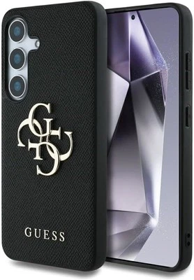Funda Guess Granulada Grande 4G Logo Pequeña Clásica Logo para Samsung Galaxy S25 Negra Foto 1 de 4