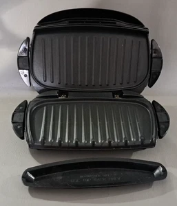 Parrilla de 5 porciones George Foreman con platos extraíbles Panini GRP0004B y bandeja de goteo - Imagen 1 de 16