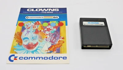 (1983) Clowns by Bally Midway Commodore 64 128 Cartridge and Manual UNTESTED - Image 1 of 4