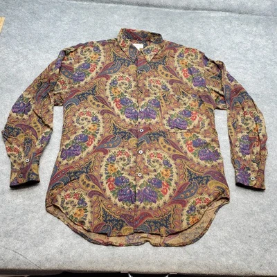 Vtg Barry Bricken Shirt Men's Size Medium Multicolor Button Up USA Long Sleeve - Image 1 of 4