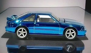 Hot Wheels 1993 Ford Mustang Cobra R SPECTRAFLAME BLUE - CUSTOM MADE 🟥⬜️🟦 - Picture 1 of 9