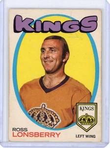 1971-72 O-PEE-CHEE ROSS LONSBERRY #121 LOS ANGELES KINGS EN MUY BUENA CONDICIÓN MUY BUENO SIN PLIEGUES - Imagen 1 de 2