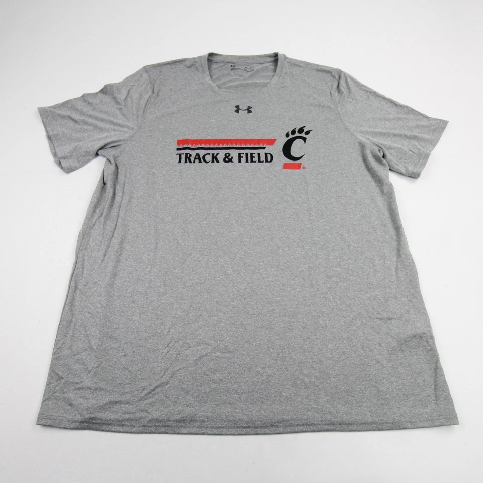Cincinnati Bearcats Under Armour HeatGear Short Sleeve Shirt Men's Gray New - Image 1 of 1