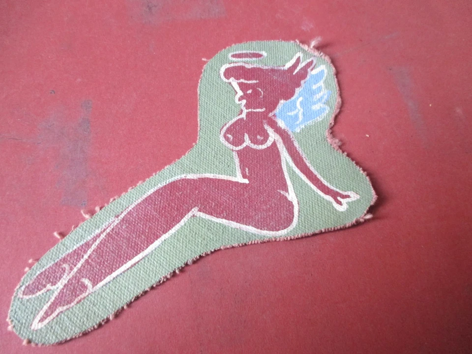 WWII AVG FLYING TIGER 3RD PURSUIT SQDN HELL'S ANGEL SITTING  JACKET  PATCH (CC) - Image 1 of 1