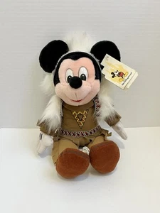 Disney Mickey Indian Chief Plush Native American 15” With Tags Walt Disney World - Picture 1 of 9