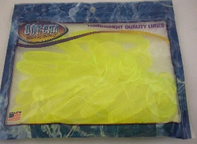 Sea Striker H4CT20-10 Got-Cha 4" Chartreuse Curltail Grub 20 Stück - Bild 1 von 2