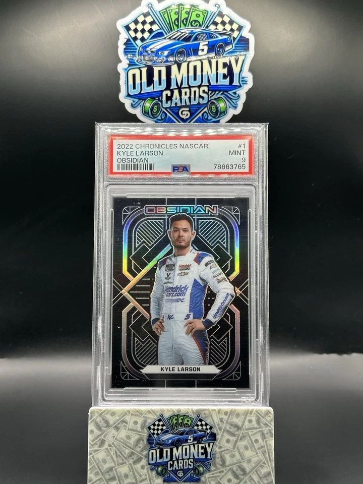 2022 Panini Chronicles Obsidian Kyle Larson PSA 9 - Image 1 of 1