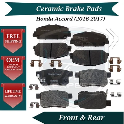 NUEVO OE Kit de pastillas de freno delanteras y traseras de cerámica para Honda 2016-2017 garantía de por vida Foto 1 de 4