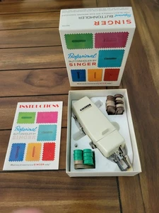 Máquinas de coser profesionales Singer ojal aguja inclinada orificio de botón en zigzag - Imagen 1 de 7