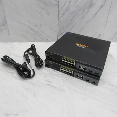 LOTE 2 - HP ARUBA 2530-8 PoE+ 8 puertos conmutador de red Ethernet totalmente administrado JL070A Foto 1 de 4