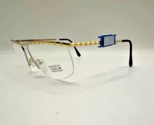 Fratelli Lozza Rio Goldstripe Half Rim Eyeglasses Frames Gold Pattern 61-14-135 - Picture 1 of 12