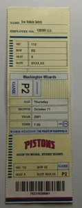 October 11, 2001 Michael Jordan Washington Wizards Debut Ticket Stub - Picture 1 of 2