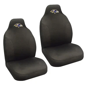 NFL Baltimore Ravens Car Truck 2 Front Seat Covers Set - Official Licensed - Picture 1 of 4