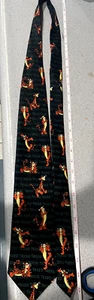 Winnie the Pooh Necktie Tie Tigger Black Orange Classic 60" Cartoon Disney - Picture 1 of 4