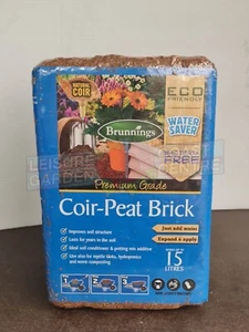 Outdoor Indoor Garden Pot Plant Premium Coir Peat Brick 15 Litre Hydroponic - Picture 1 of 3