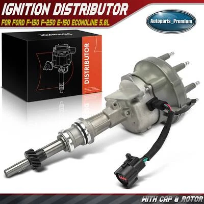 Distribuidor de encendido con tapa y rotor para Ford F-150 F-250 E-150 Econoline V8 5,8 L Foto 1 de 4