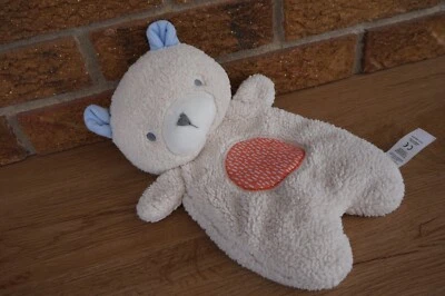 SECURITY Blanket INGENUITY Cream Teddy BEAR Lovey Nate Weighted Orange BELLY Toy - Image 1 of 4