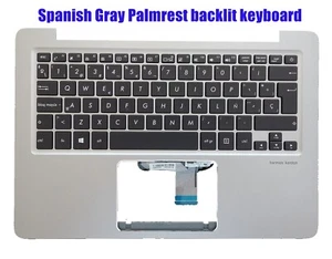 Spanish Gray Palmrest backlit keyboard for Asus UX310U UX310UA UX310UQ UX310UF - Picture 1 of 2