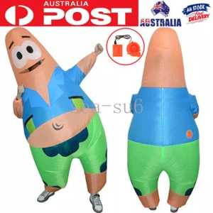 SpongeBob Patrick Star Inflatable Costume Cosplay Funny Blow Up Suit Party Dress - Picture 1 of 12
