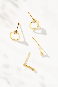 Ring and Wand Mixed Post Earrings Anthropologie NWT - Picture 1 of 2