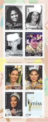 polynesia 2024 polynesie women Miss TAHITI  2023 Ravahere SILLOUX 8v BOOKLET - Image 1 of 3