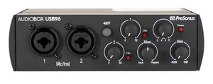 PRESONUS AUDIOBOX 96 Black 2x2 Audio Recording USB Interface 25th Anniversary - Picture 1 of 7