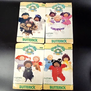 4 Butterick Cabbage Patch Kinder Puppenkleidung Muster 6507 6508 6509 6984 UNCUT - Bild 1 von 7