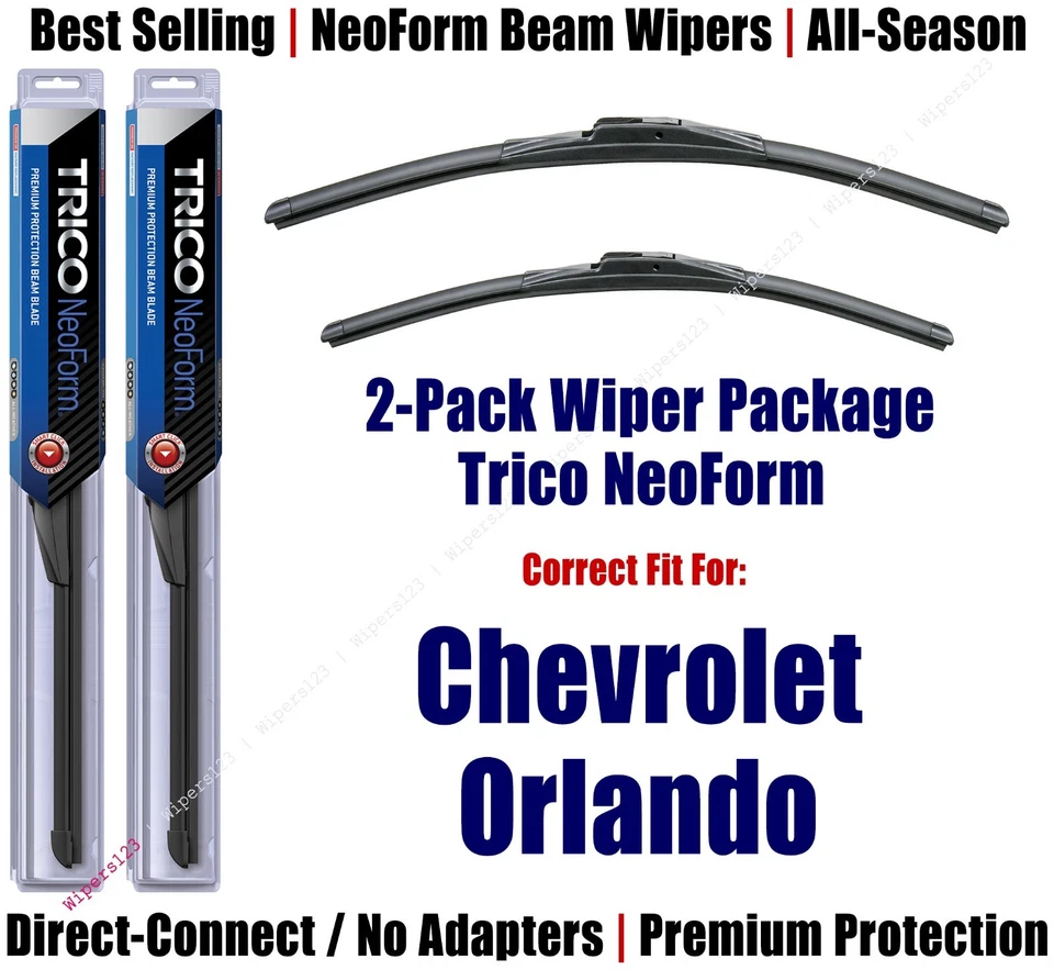 2pk Super-Premium NeoForm Wipers fit 2012-2014 Chevrolet Orlando - 16240/190 - Image 1 of 1