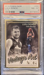 2018-19 LUKA DONCIC ROOKIE RC PANINI NOIR FOTL Gold /9 PSA 8 POP 2 None Higher