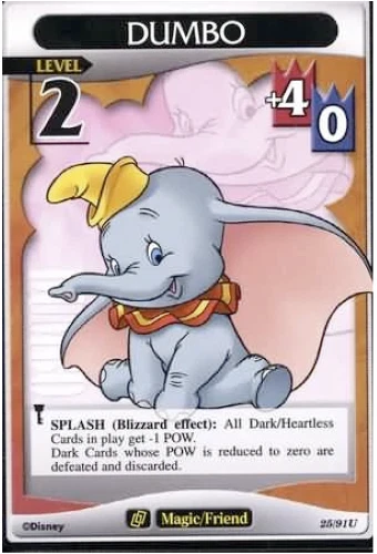 KINGDOM HEARTS TCG Base Set 25/91U DUMBO Level 2 NM Disney Trading Card ccg - Image 1 of 1