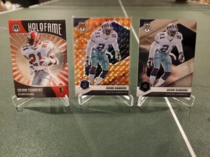 Deion Sanders 3 Card Orange Reactive Holofame Falcons Cowboys - Picture 1 of 3