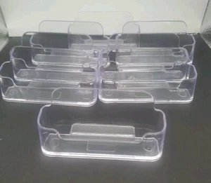 8 Clear Acrylic Desktop Business Card Holder Display Stand. Free Shipping! New - Picture 1 of 6