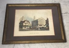Antique Vintage A.H. Payne Hand Colored Engraving Etching Faneuiel Hall Boston