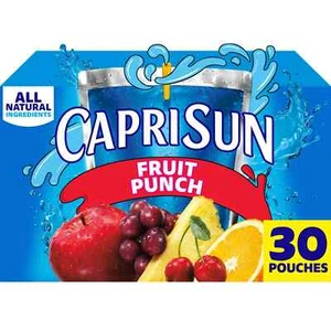 Capri Sun Fruit Punch Juice Box Pouches, 30 Ct Box, 6 Fl Oz Pouches Delicious - Picture 1 of 7