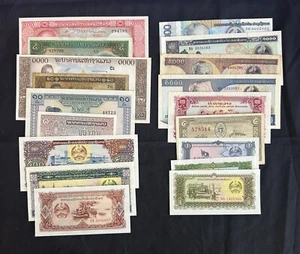 Laos banknotes lot of 18 pieces various dates - Picture 1 of 3