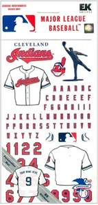Cleveland Indians MLB Baseball Scrapbook Jersey Flat Sticker personalize - Picture 1 of 2