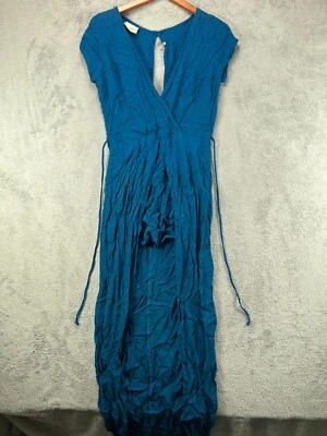 Vestido mameluco pequeño para mujer Lucy Love azul crepé manga gorra vestido hola adiós Foto 1 de 4