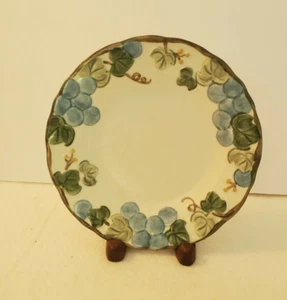 Vintage Metlox Poppytrail geformte blaue Traube Dessertteller 6,5" handbemalt CA - Bild 1 von 2