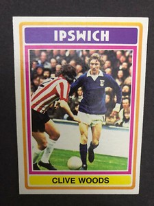 Topps Football 1975/76 - Clive Woods of Ipswich # 215