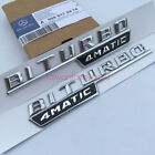 2x for Mercedes-Benz AMG W221 BITURBO 4 MATIC Chrome Side Decal Badge Sticker