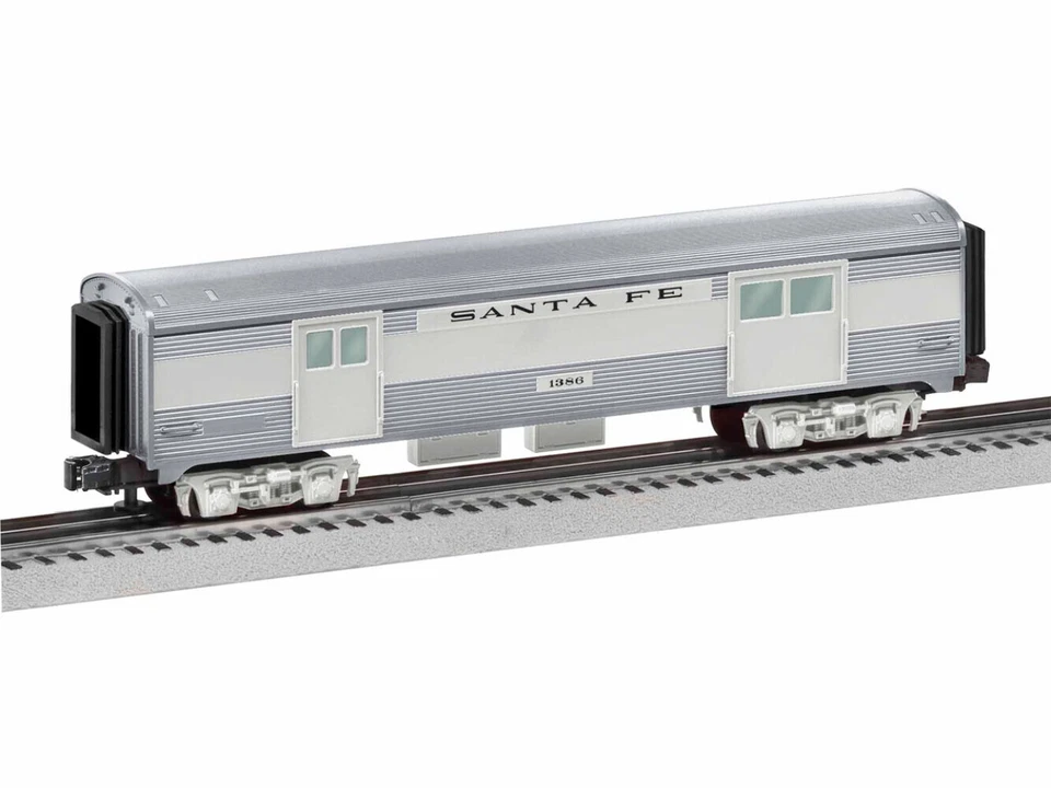 Lionel 684724 Santa FE Add-on Baggage Car O Gauge Silver Gray Black