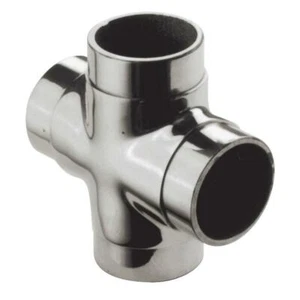 Lavi Industries 40-736/2 Polished Stainless Steel Flush Cross 2" OD - Picture 1 of 2