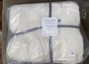 Pottery barn kids monique lhuillier Velvet Pin tuck Quilt Full-Queen Cream Color - Picture 1 of 8